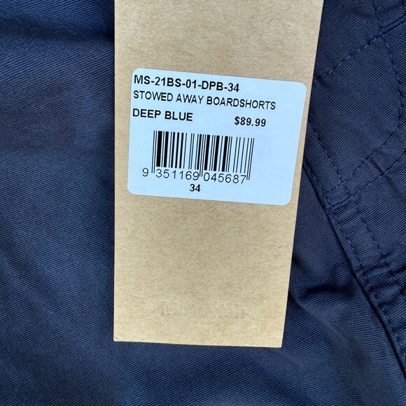 Mctavish Boardies Board Shorts Stowed Away Swim Surf Deep Blue Size 34 Huckberry - Picture 4 of 7